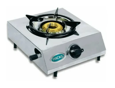 Wicks Single Burner Stainless Steel Gas Cooker