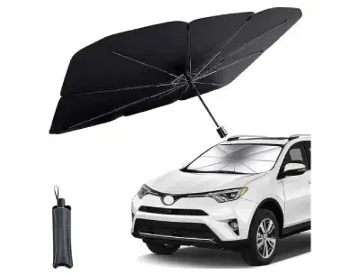 Car Wind Shield Umbrella with Leather Pouch