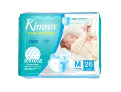 Kimrox Baby Diapers (Medium) -  26Pcs