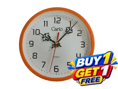 Carlo Wall Clock Buy-1 Get-1 Free