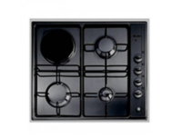 ELBA 3 Gas Hob and One Hot Plate Metal - Black