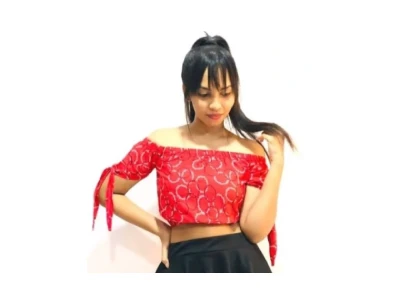 Off Shoulder Crop Top - Red