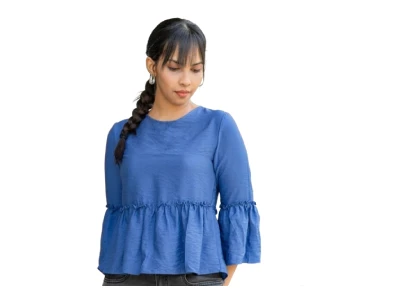 3/4 Sleeve Peplum Top
