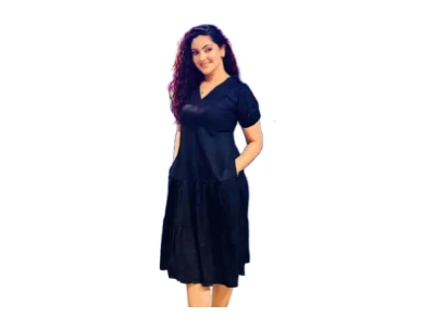 Puff Sleeve Midi Dress