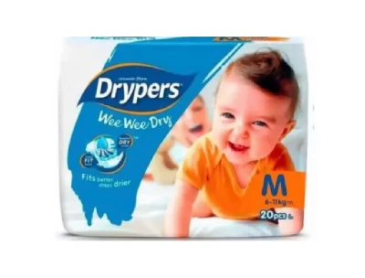 Drypers Wee Wee Dry Disposable Baby Diapers (Medium) – 20pcs