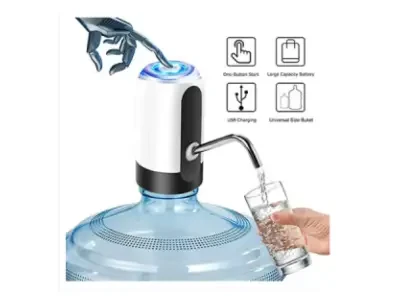 Portable Water Pump Rechargeable Electric Water Dispenser, with USB Cable for 19L and 5L Water Bottle