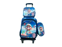 3D Trolley Bag with 3 In 1 Kids Backpacks - Mario Bros
