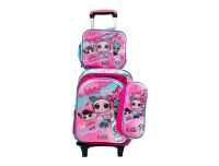 3D Trolley Bag with 3 In 1 Kids Backpacks - Lol Surprise