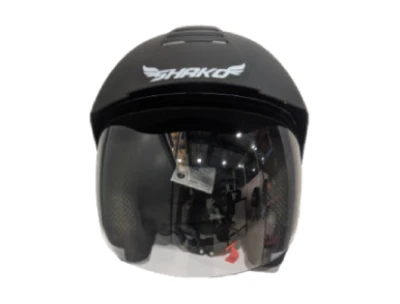SHAKO Sunpeak Open Face Motor-Bike Helmet (Matte Black)