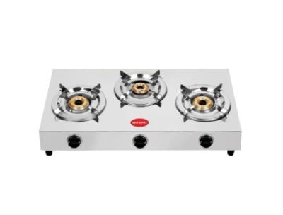 Mitshu Gas Stove 3 Burner - Stainless Steel