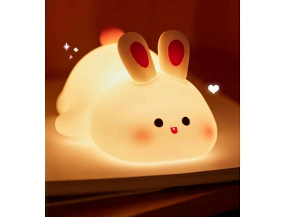 Big Face Rabbit Silicon Night Lamp