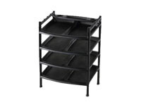 Phoenix Shoe Rack Sq - 4pcs Black