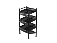 Phoenix Shoe Rack Sq - 6pcs Black