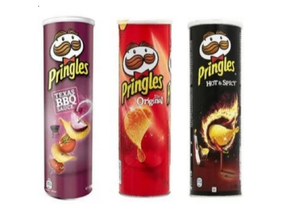 Pringles Potato Chips Combo (Hot Spicy, Original & Barbeque) - 165g x 3