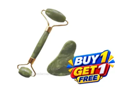 Jade Roller with Gua Sha Set Buy-1 Get-1 Free