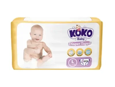KOKO Tape Baby Diaper - L (4Pcs)