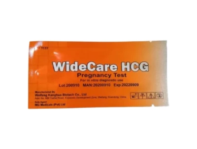 5 HCG Pregnancy Test Strips - WideCare with Urine Collector Bottle