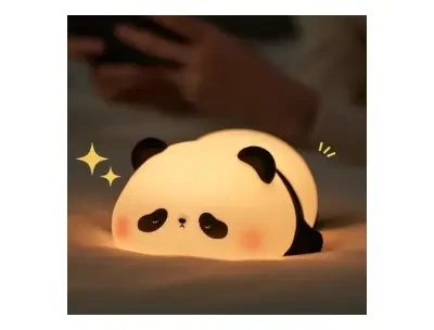 LED Panda Night Light – Squishy Animal Night Lamp with 3-Level Dimmable Brightness