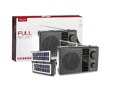 KTF-1653 Solar Powered Portable FM Radio & Bluetooth Speaker
