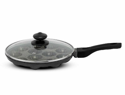 Orange Appam Grill with Glass Lid