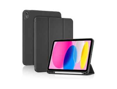 iPad (A16) 11th Gen 11 inch 2025/10th Generation 10.9 inch 2022 Case with Pencil Holder, Full Camera Protection Slim Case with Soft TPU Back Cover -Black