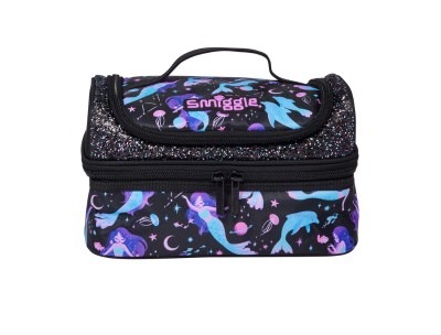Smiggle Double Decker Lunch Bag Mermaid Design - Black