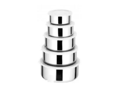 Stainless Steel Storage Container Compartment Set - 5Pcs