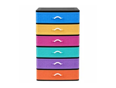 6 Drawer Plastic Storage Cabinet
