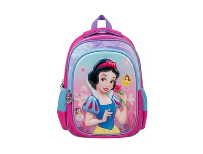 3D Kids Preschool Bag - Double Pocket - Sofia Flower (12H x 10L x 5W)