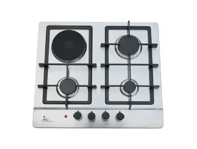Clear Stainless Steel Cooker Hob With 1 Electric Hot Plate