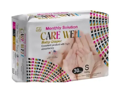 Carewell Baby Tape Diapers (Small) - 30pcs