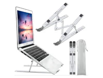 Adjustable Aluminum Laptop Stand for 11-15 Inch Laptops & Tablets