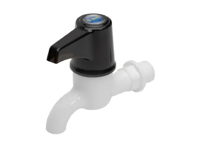 S-lon 1/2 Inch Bib Tap Quater Black Handle