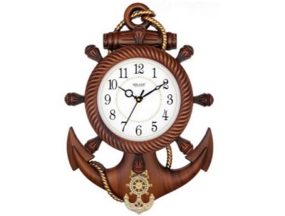 Antique Anchor Chain Wooden Style Wall Clock