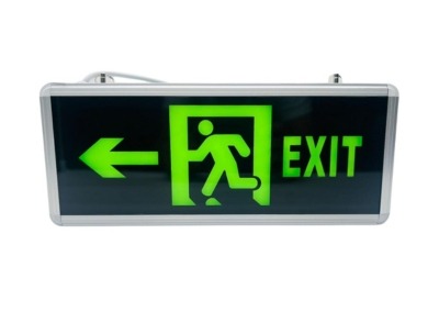 Emergency Exit Board with Rechargeable LED Light and Icon - Arrow Left