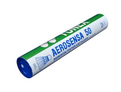 Yonex Aerosensa 50 Badminton Feather Racket Shuttlecock  (White)- 12 PCS