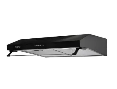 Euro 60cm Flat Cassette Cooker Hood - Black