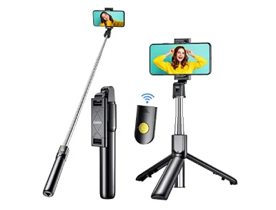 Bluetooth 4.0 Aluminum Selfie Stick & Mini Tripod