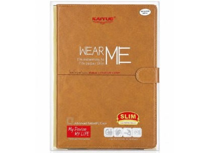 A9 Plus Business Smart Cover with Pen Holder – Brown Leather Case