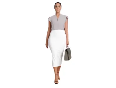 Midi Length Pencil Skirt