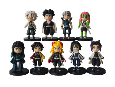 Demon Slayer: Kimetsu no Yaiba Action Figure Set (9 Pcs)
