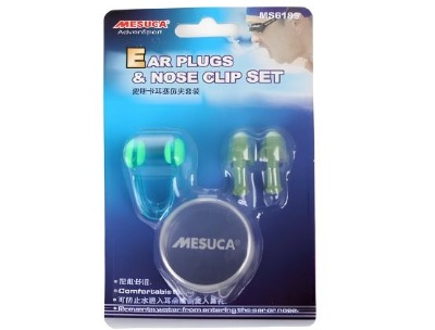 Mesuca Ear Plug and Nose Clip Set for Professional Swimmers