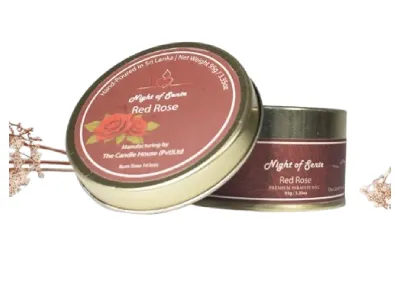 Red Rose Candles Tin