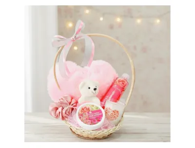 Blush Bliss Gift Basket For Her