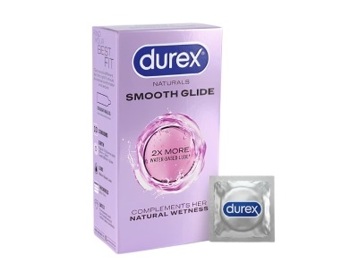 Durex Naturals Smooth Glide Condoms - 10Pcs Pack