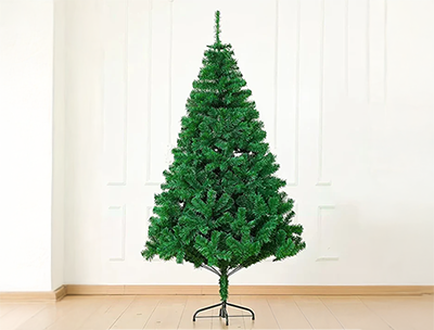Artificial Green Color Christmas Tree (6-ft) Steel Stand - 600 Branches Christmas Decoration