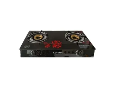 Kawashi Double Burner Glass Top Gas Cooker