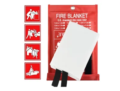 Fire Blanket - White - 1.5 X 1.5M /  1.8 X 1.8M / 2M