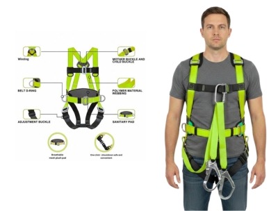 GT Safety Harness Heavy Duty Double Hook With Back Support