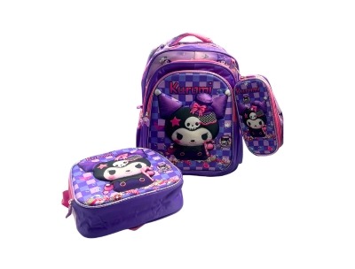 3 in 1 Trolley Bag without Trolley - Kuromi Majic (17H x 13L x 7.5W)